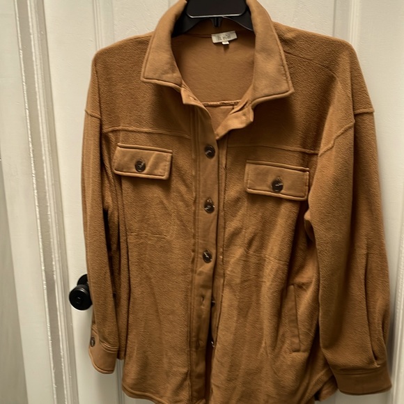 LA MIEL Oversized Fleece Shacket - Picture 1 of 2